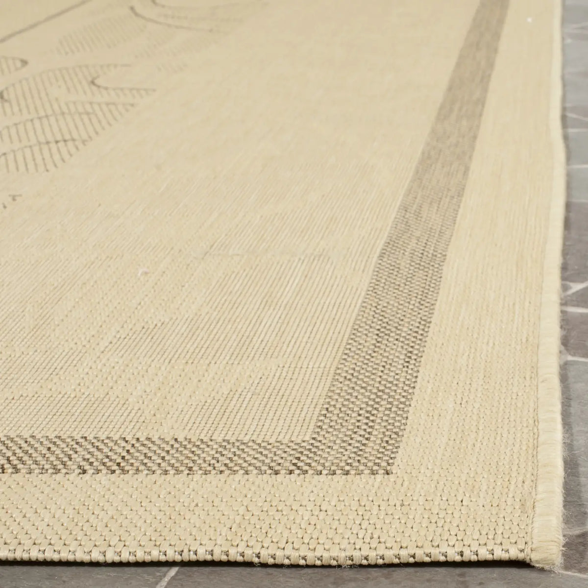 Safavieh Courtyard 8'-0" x 11'-0" Rug in Natural / Brown