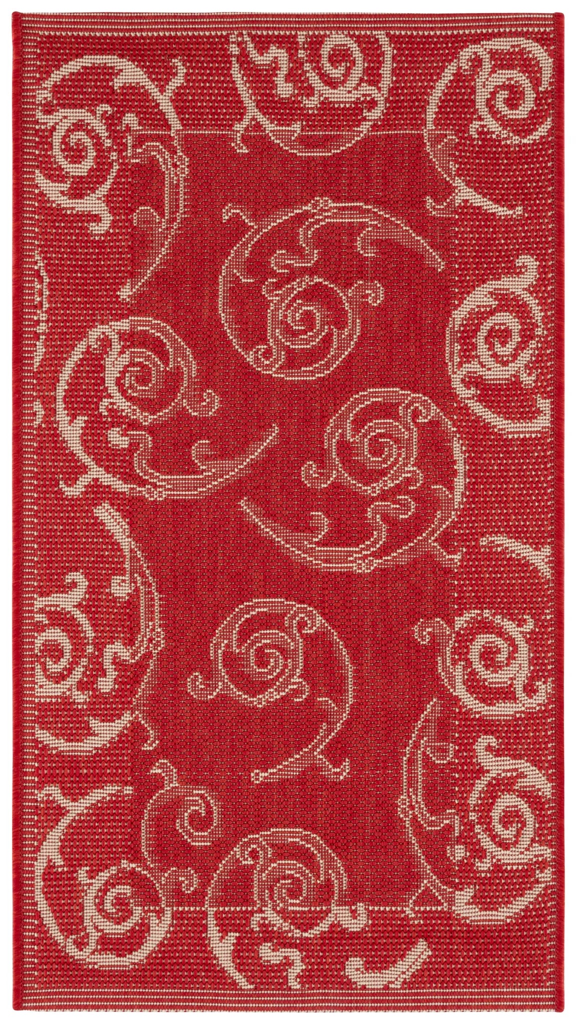 Safavieh Courtyard 2'-0" x 3'-7" Rug in Red / Natural