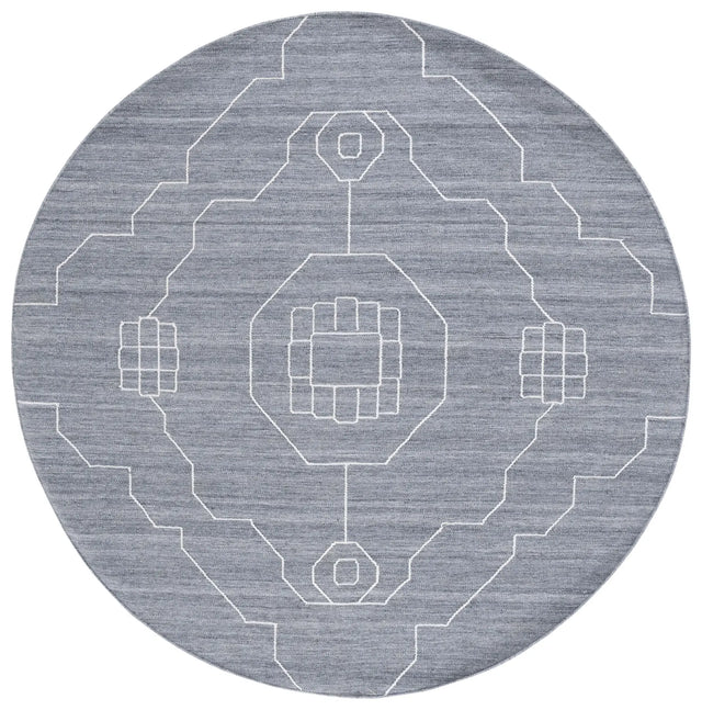 Safavieh Kilim 7'-0" x 7'-0" Rug in Dark Grey / Ivory