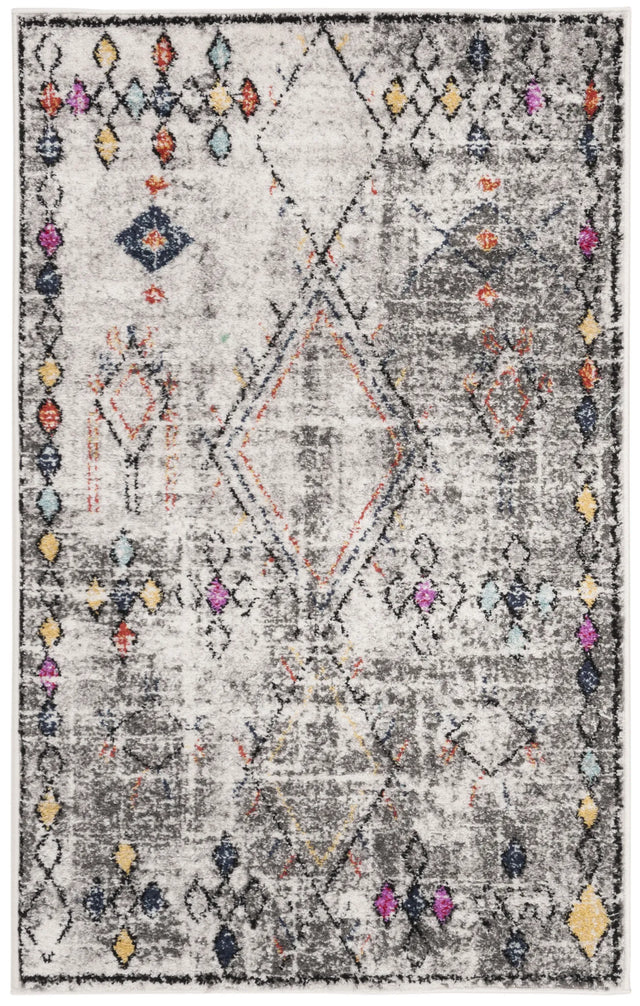 Safavieh Adirondack 3'-0" x 5'-0" Rug in Light Grey / Fuchsia