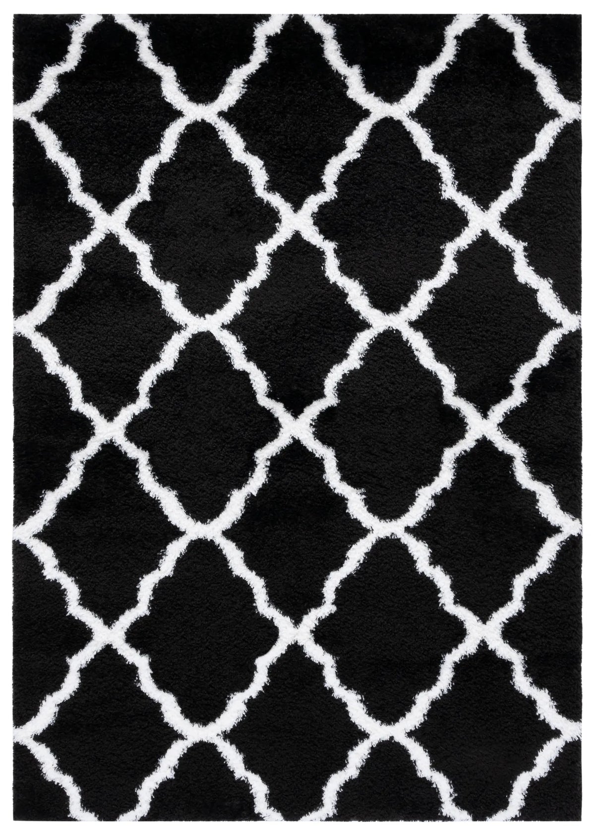 Safavieh Tahoe Shag 4'-0" x 6'-0" Rug in Black / White