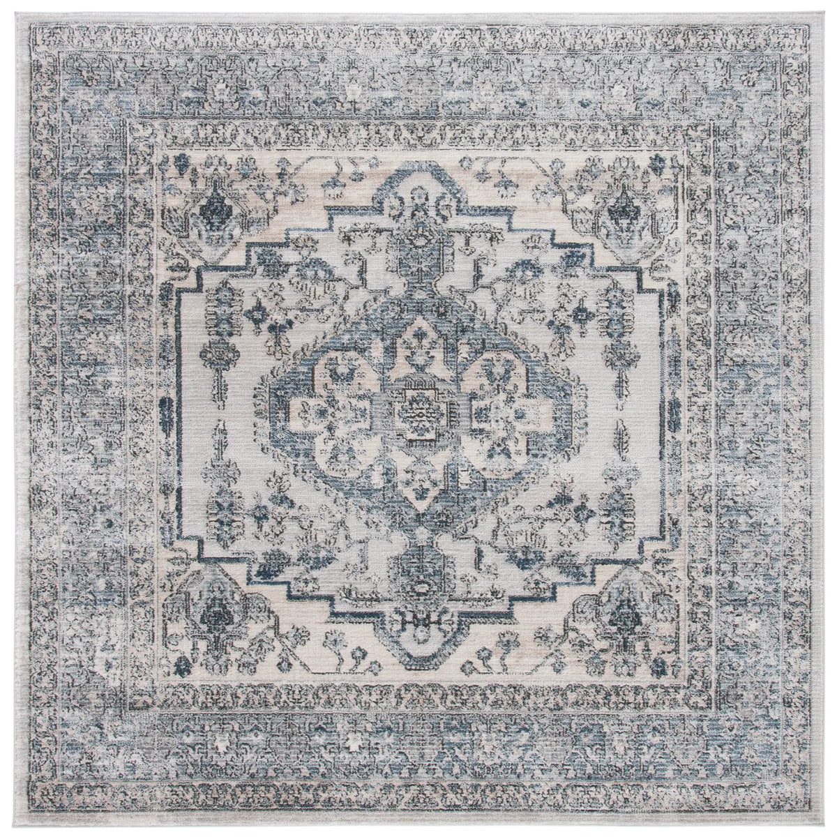Safavieh Oregon 800 6'-7" x 6'-7" Rug in Light Blue / Ivory