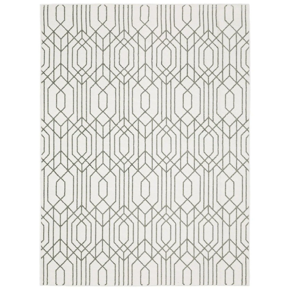 Oriental Weavers Montecito 4158W White/ Grey Rug - main flat