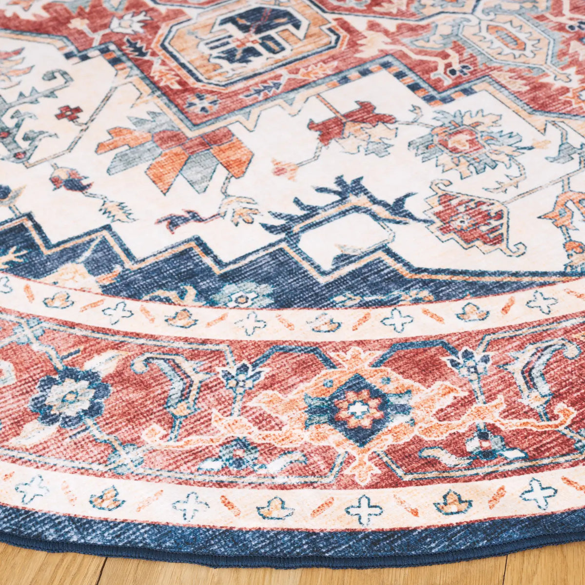 Safavieh Arizona 6'-0" x 6'-0" Rug in Rust / Dark Blue