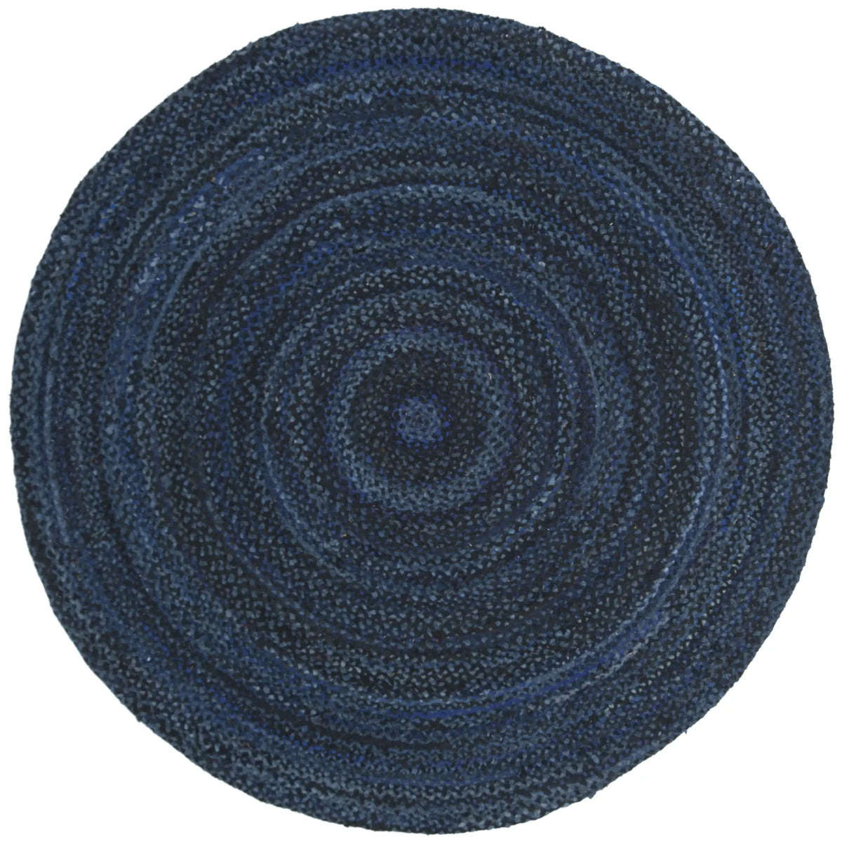 Safavieh Braided 5'-0" x 5'-0" Rug in Navy / Black