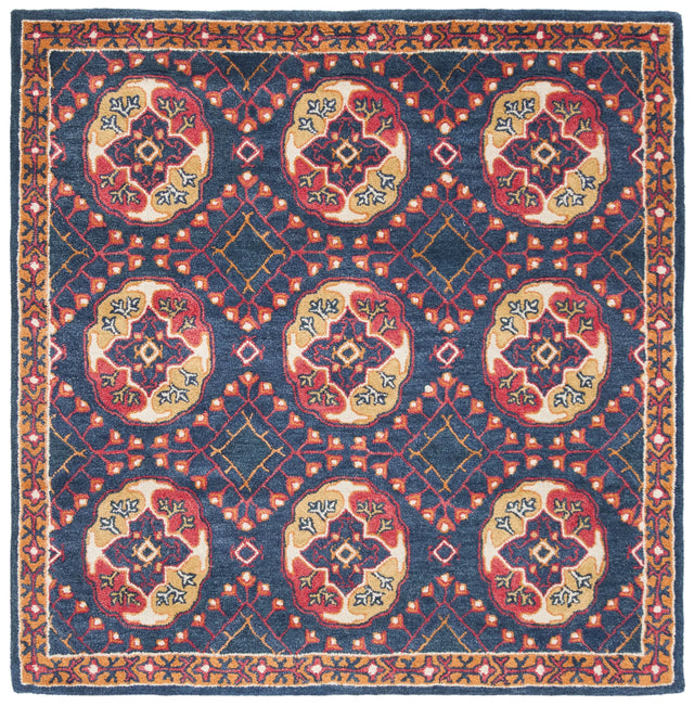 Safavieh Heritage 6'-0" x 6'-0" Rug in Navy / Red