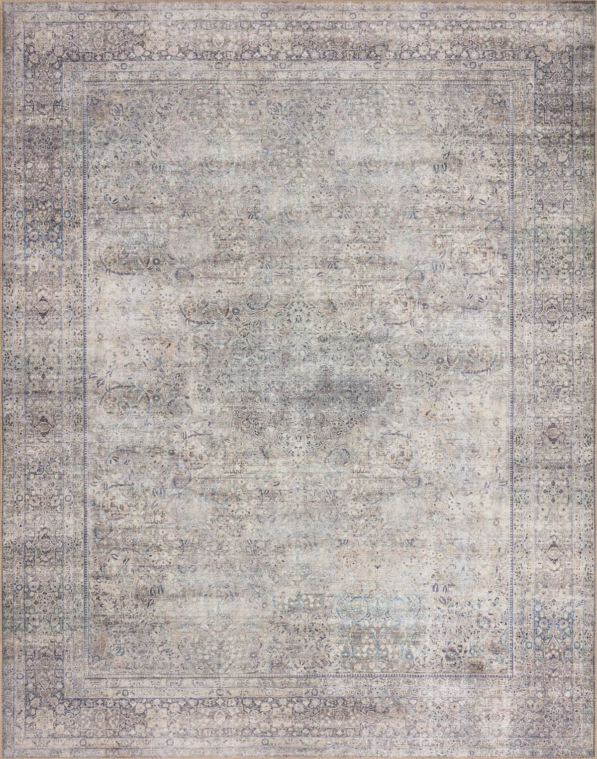 Loloi Wynter Wyn-03 Silver/Charcoal Rugs - main flat