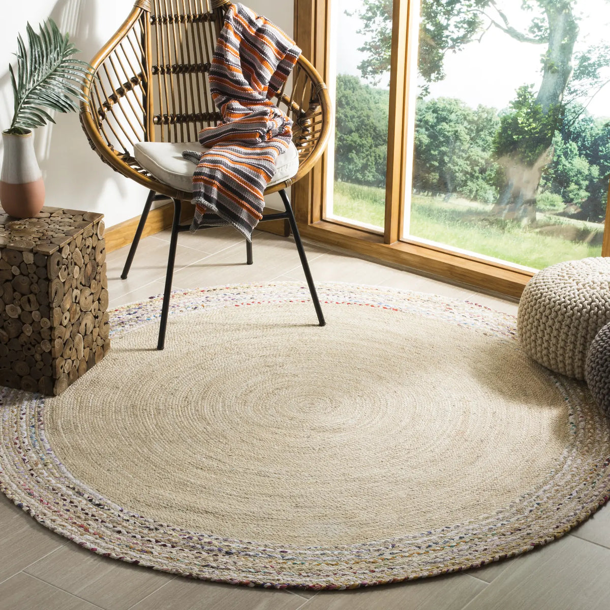 Safavieh Cape Cod 5'-0" x 5'-0" Rug in Ivory / Light Beige