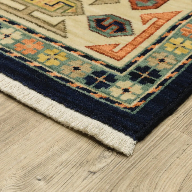 Oriental Weavers Sphinx Lilihan 041H6 Blue/ Ivory Rugs - corner detail