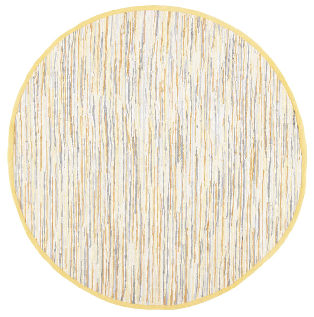 Safavieh Rag Rug 6'-0" x 6'-0" Rug in Gold / Multi