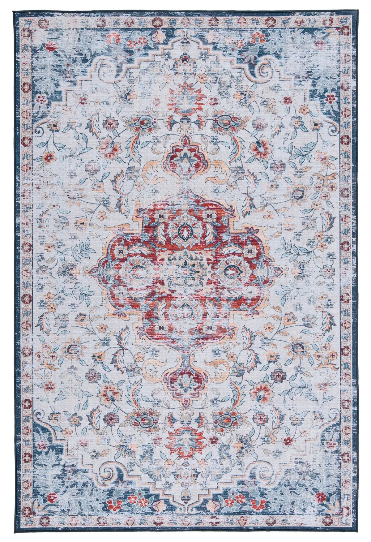 Safavieh Tucson 3'-0" x 5'-0" Rug in Grey / Rust