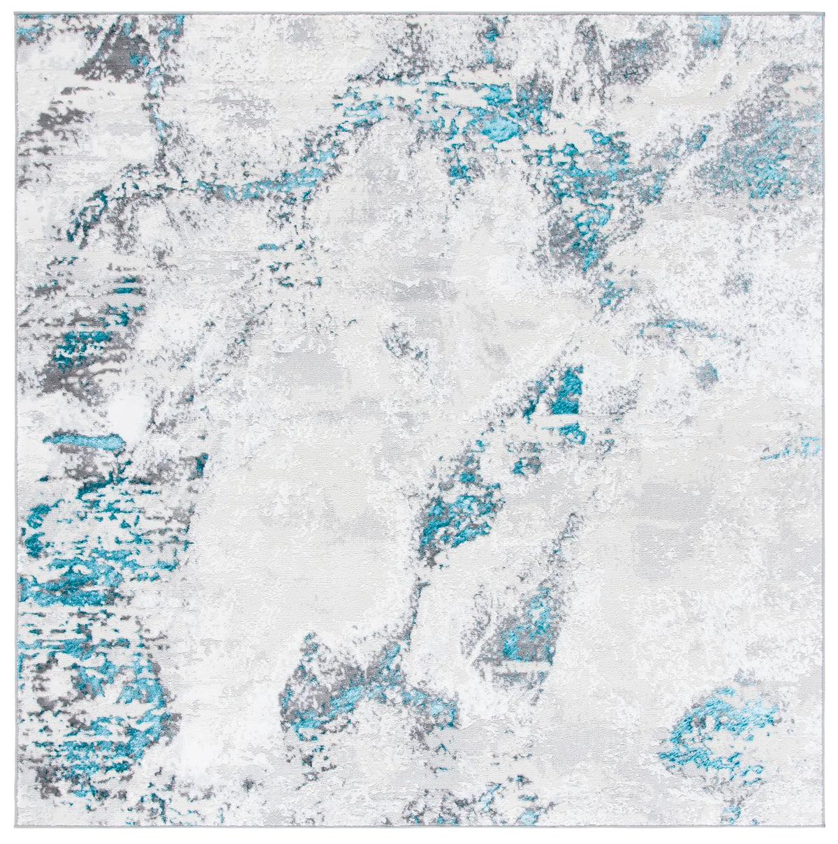Safavieh Amelia 6'-7" x 6'-7" Rug in Grey / Turquoise