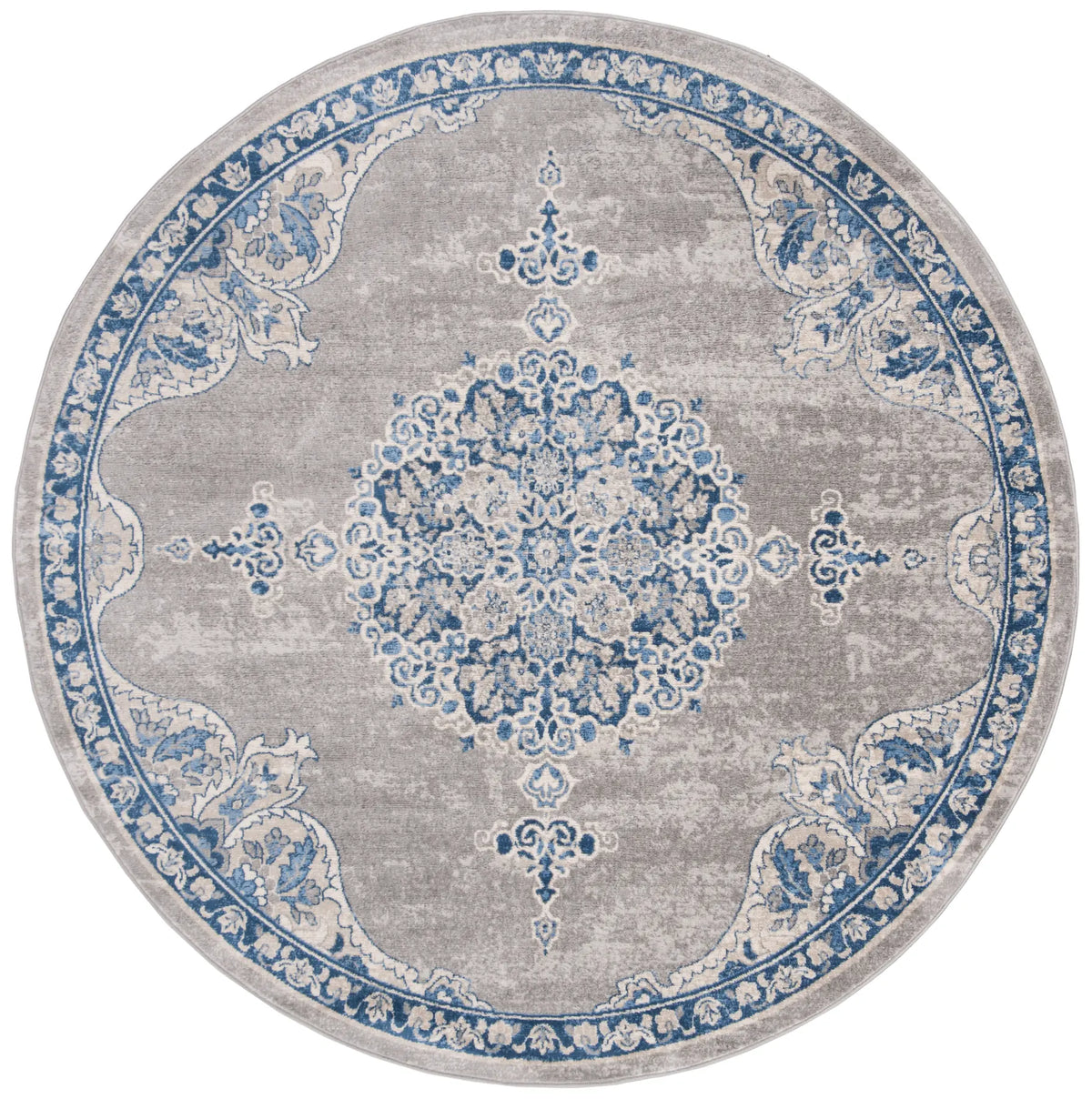 Safavieh Brentwood 5'-0" x 5'-0" Rug in Light Grey / Blue