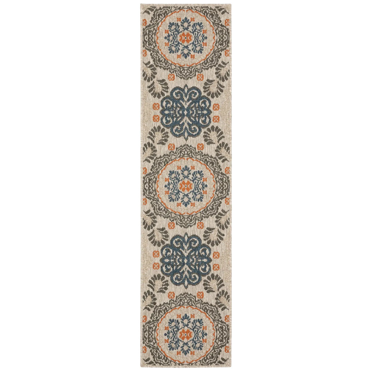 Oriental Weavers Sphinx Latitude 1903W Grey / Blue Rugs - runner