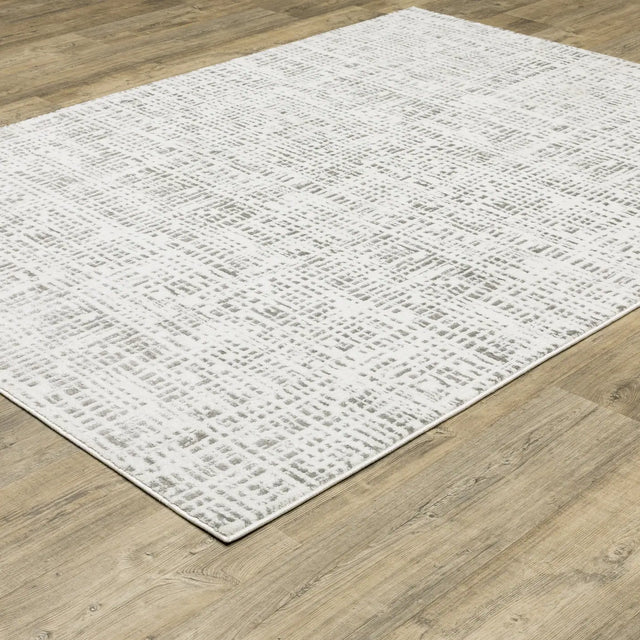 Oriental Weavers Montecito 5150W White/ Grey Rug - angle detail