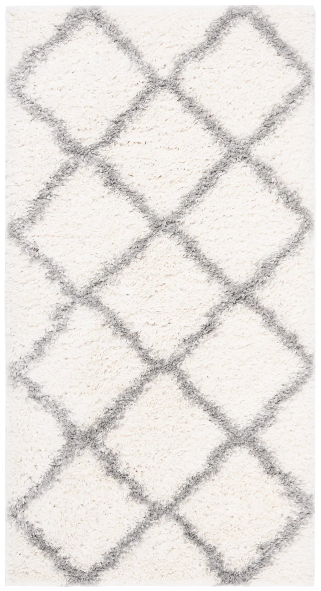 Safavieh Parma Shag 3'-0" x 5'-0" Rug in Cream / Grey