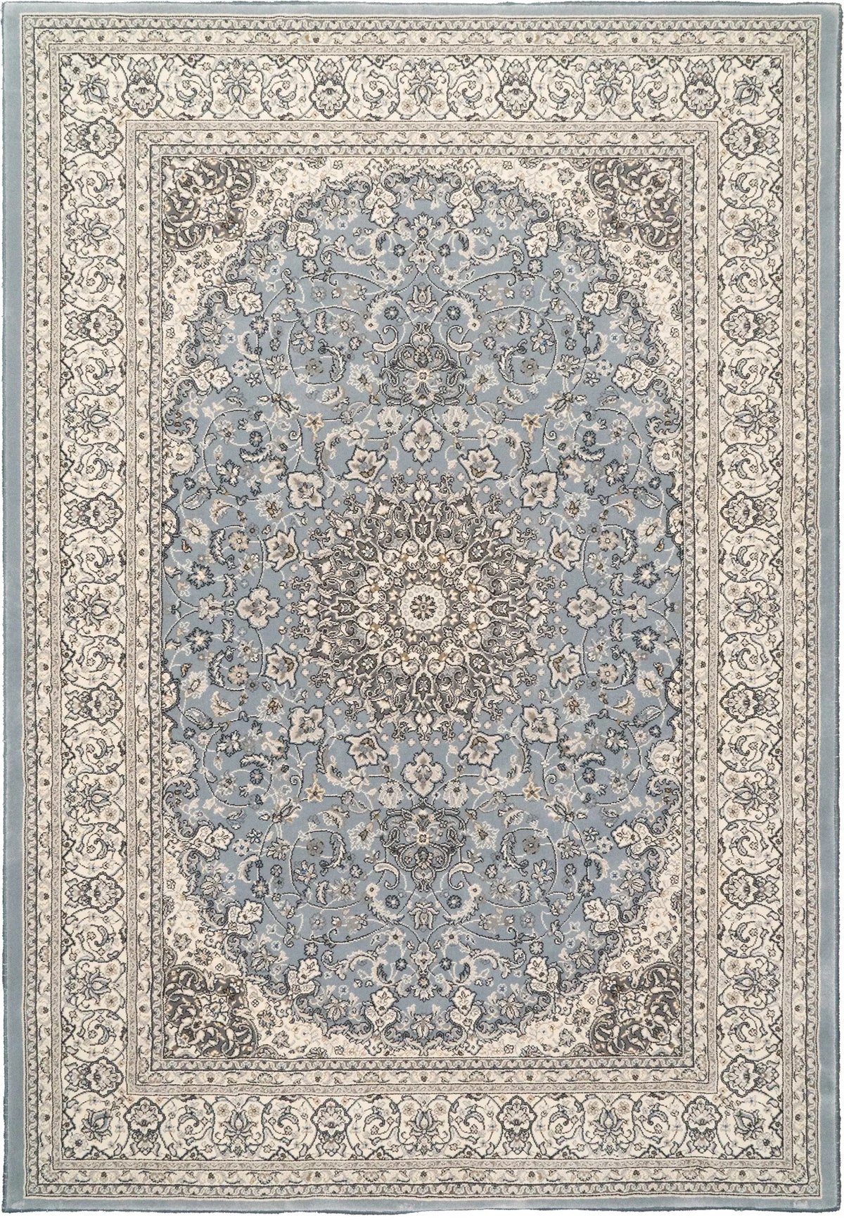 Dynamic Rugs Ancient Garden 57119 Steel Blue / Cream Rugs - Rectangular