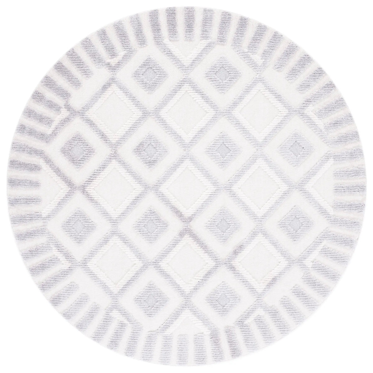 Safavieh Marrakesh 6'-7" x 6'-7" Rug in Ivory / Grey