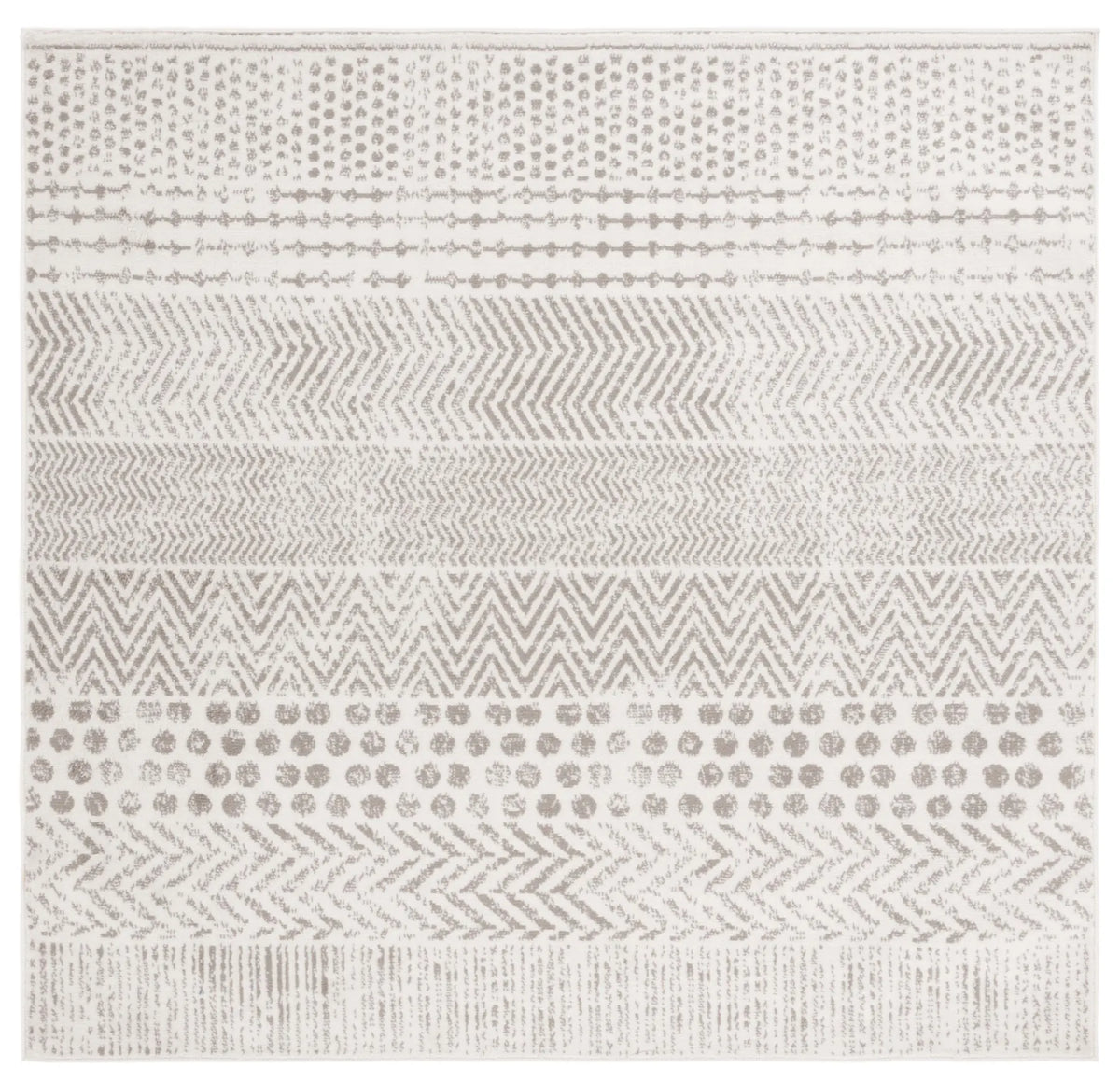 Safavieh Pyramid 6'-7" x 6'-7" Rug in Ivory / Grey