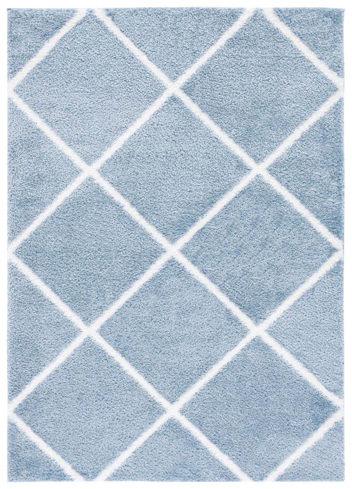 Safavieh Tahoe Shag 4'-0" x 6'-0" Rug in Blue / White