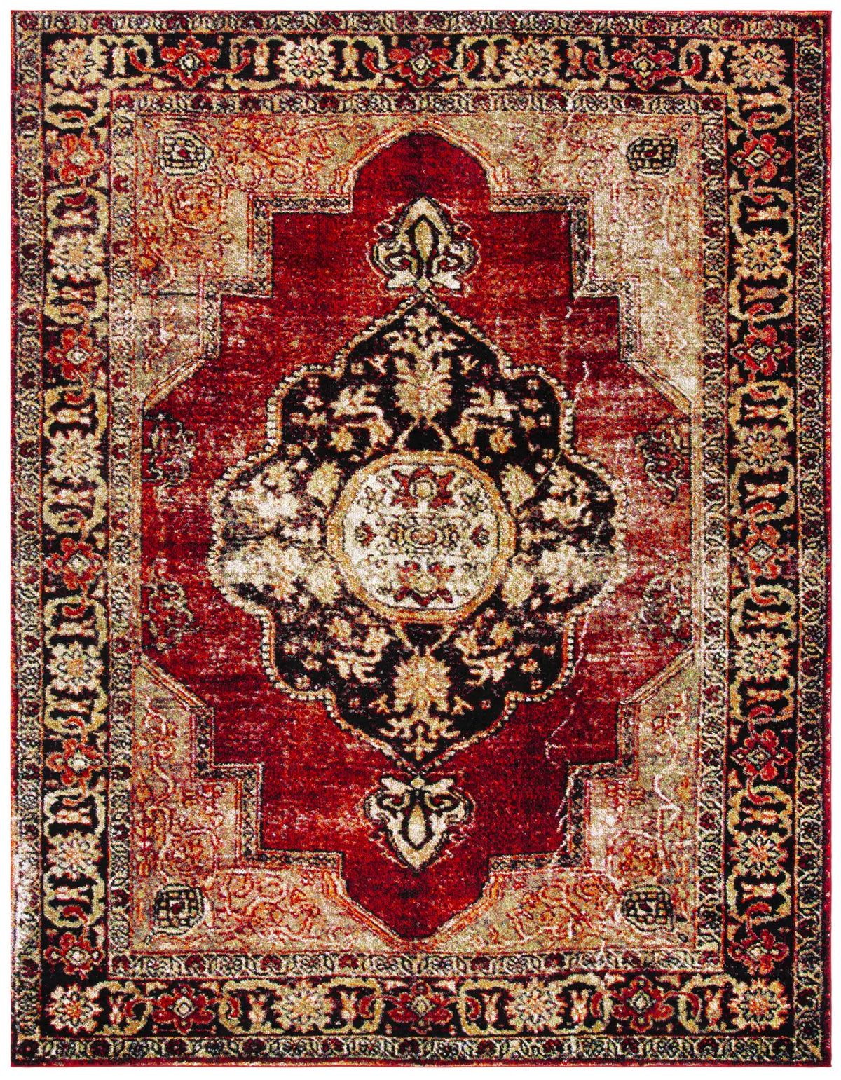 Safavieh Vintage Hamadan 10'-6" x 14'-0" Rug in Red / Multi