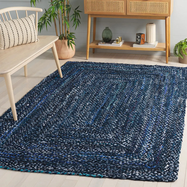 Safavieh Braided 4'-0" x 6'-0" Rug in Navy / Blue