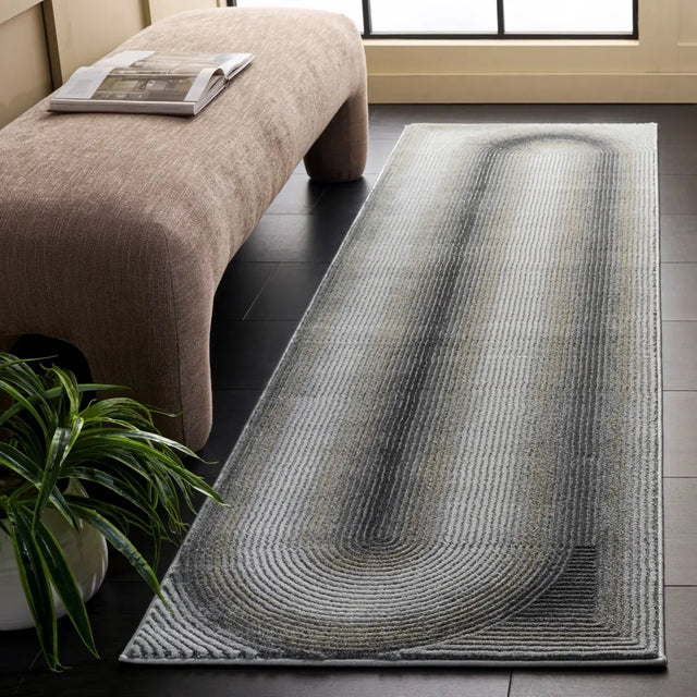 Safavieh Craft 2'-3" x 8'-0" Rug in Grey / Gold
