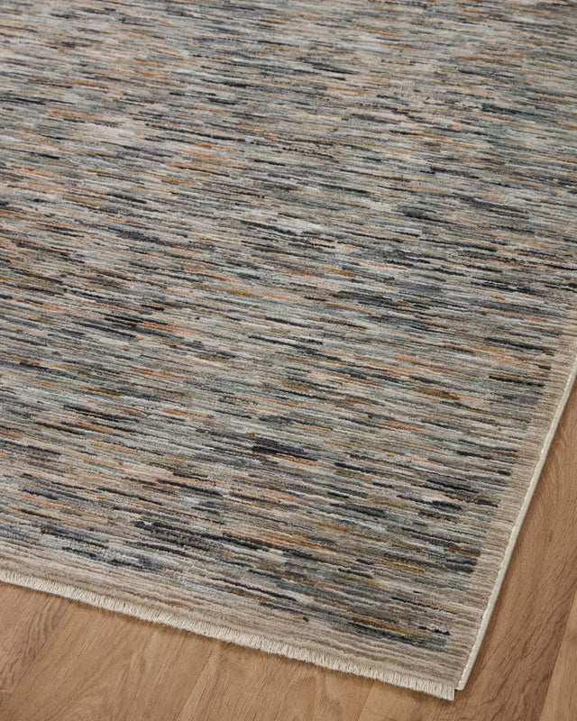 Loloi Soho Soh-03 Multi/Sand Rug - angled corner on wood