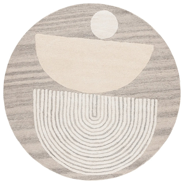 Safavieh Ebony 6'-0" x 6'-0" Rug in Grey / Ivory