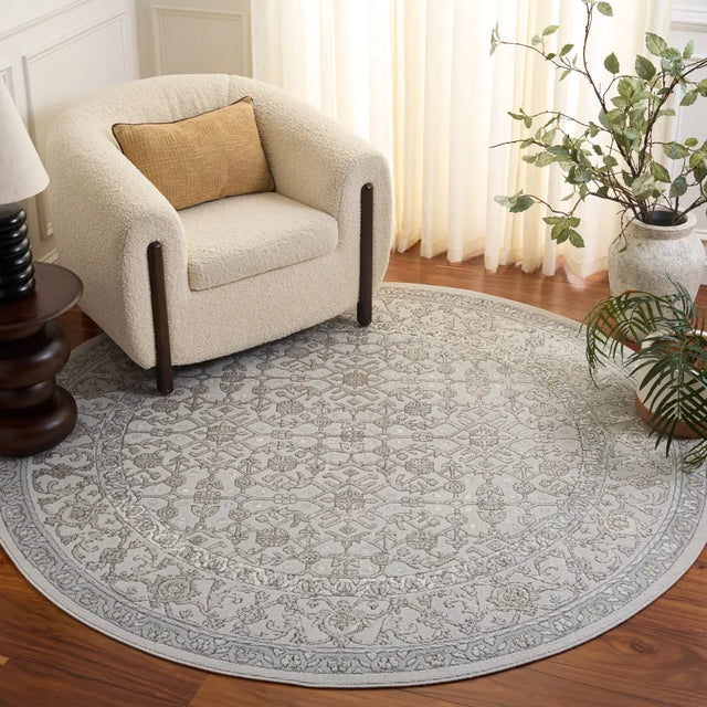 Safavieh Spectrum 6'-7" x 6'-7" Rug in Grey / Ivory