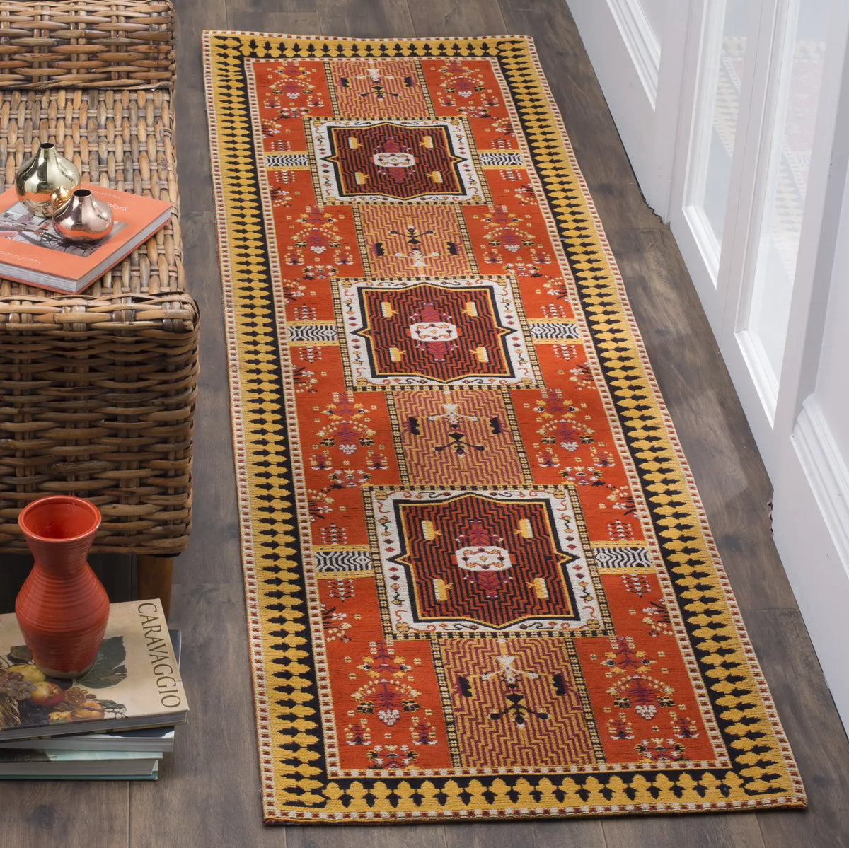 Safavieh Classic Vintage 2'-3" x 8'-0" Rug in Orange / Gold