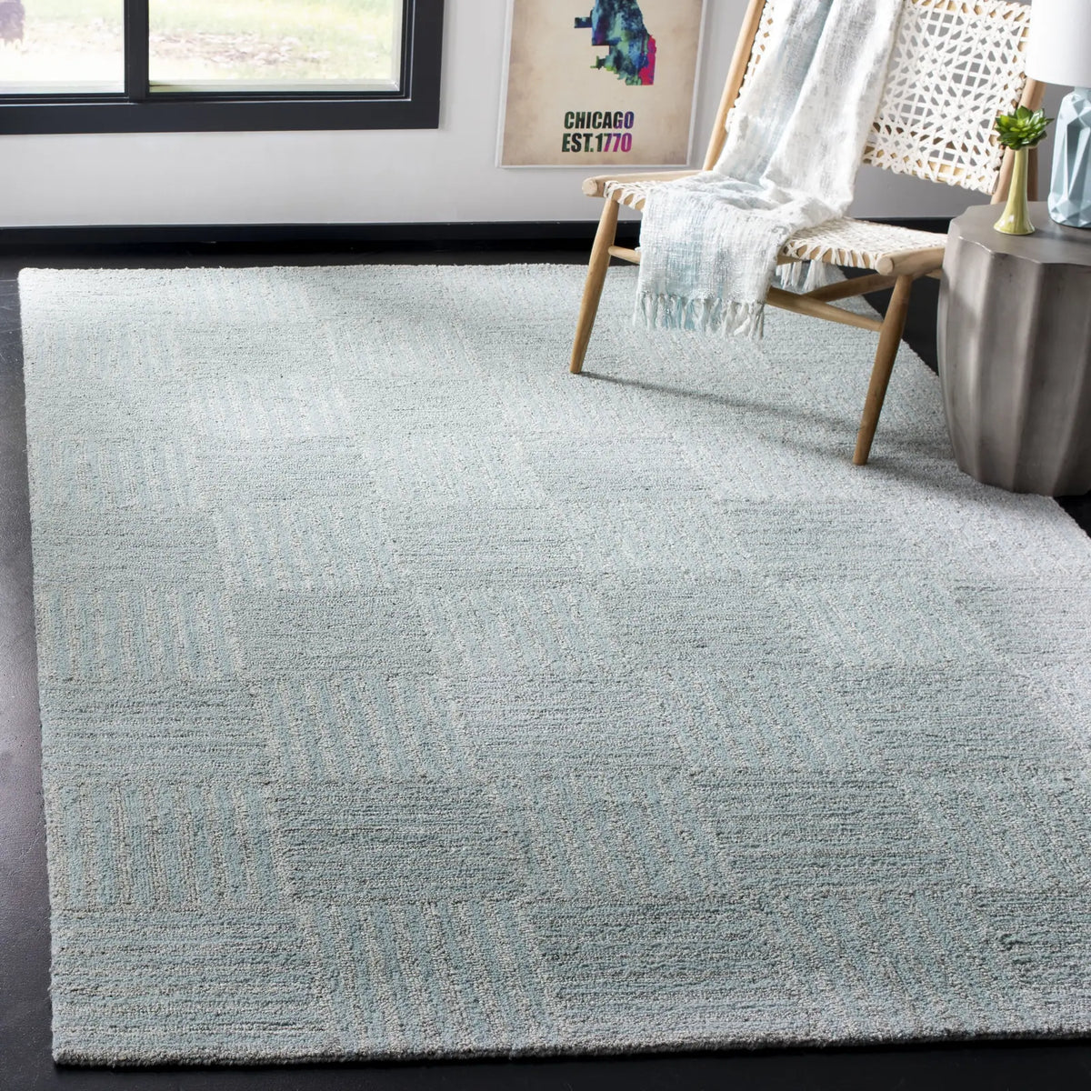 Safavieh Abstract 6'-0" x 9'-0" Rug in Blue / Grey