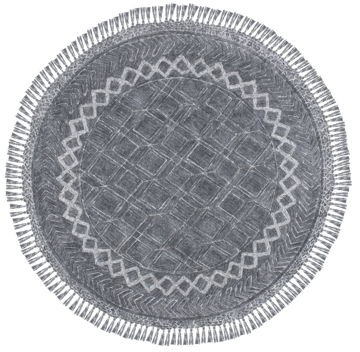 Safavieh Casablanca 7'-0" x 7'-0" Rug in Charcoal