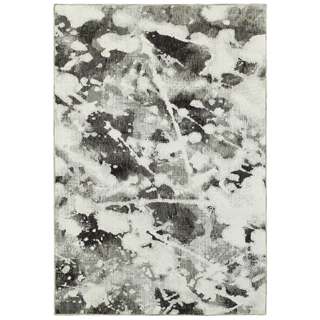 Oriental Weavers Sphinx Evolution 8035B Charcoal/White Rugs - main flat