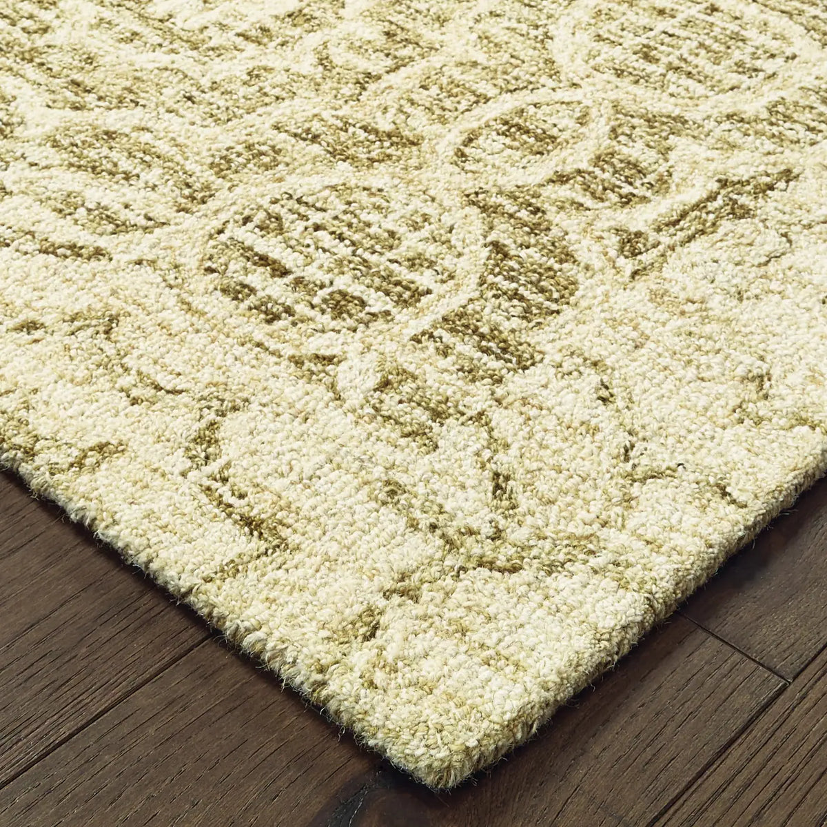 Oriental Weavers Sphinx Tallavera 55606 Green / Ivory Rugs - corner detail