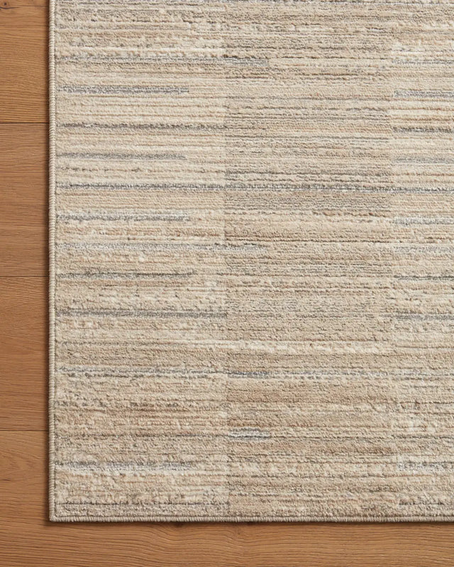Loloi Arden Ard-01 Natural/Pebble Rug - corner on wood