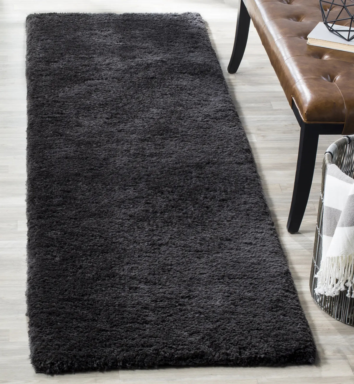 Safavieh Sheep Shag 2'-3" x 6'-0" Rug in Charcoal