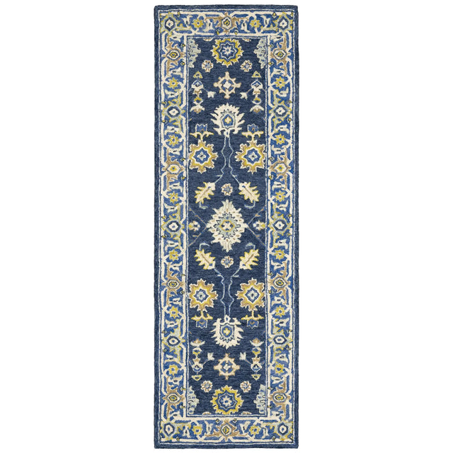 Oriental Weavers Sphinx Alfresco 28405 Navy / Blue Rugs - runner