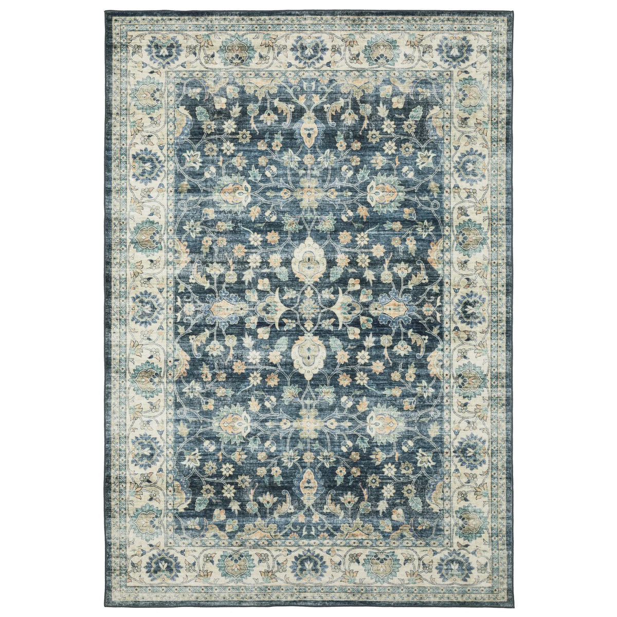 Oriental Weavers Sphinx Sumter Sum02 Blue/ Ivory Rug - main flat
