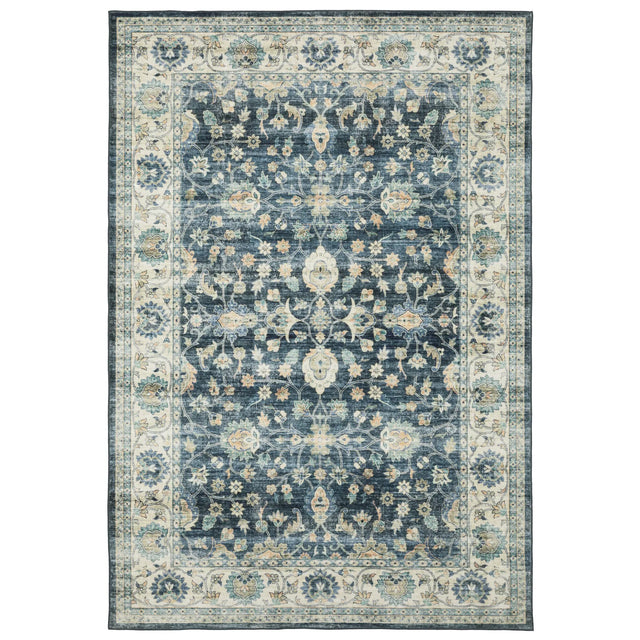Oriental Weavers Sphinx Sumter Sum02 Blue/ Ivory Rug - main flat
