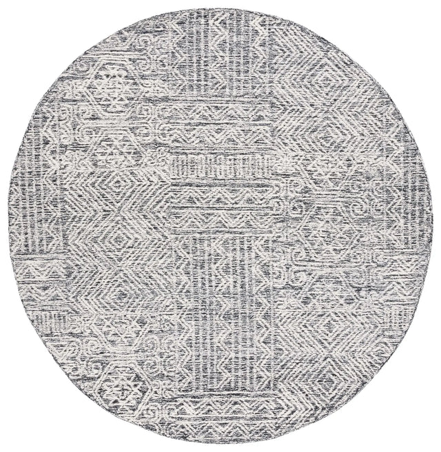 Safavieh Abstract 6'-0" x 6'-0" Rug in Black / Ivory
