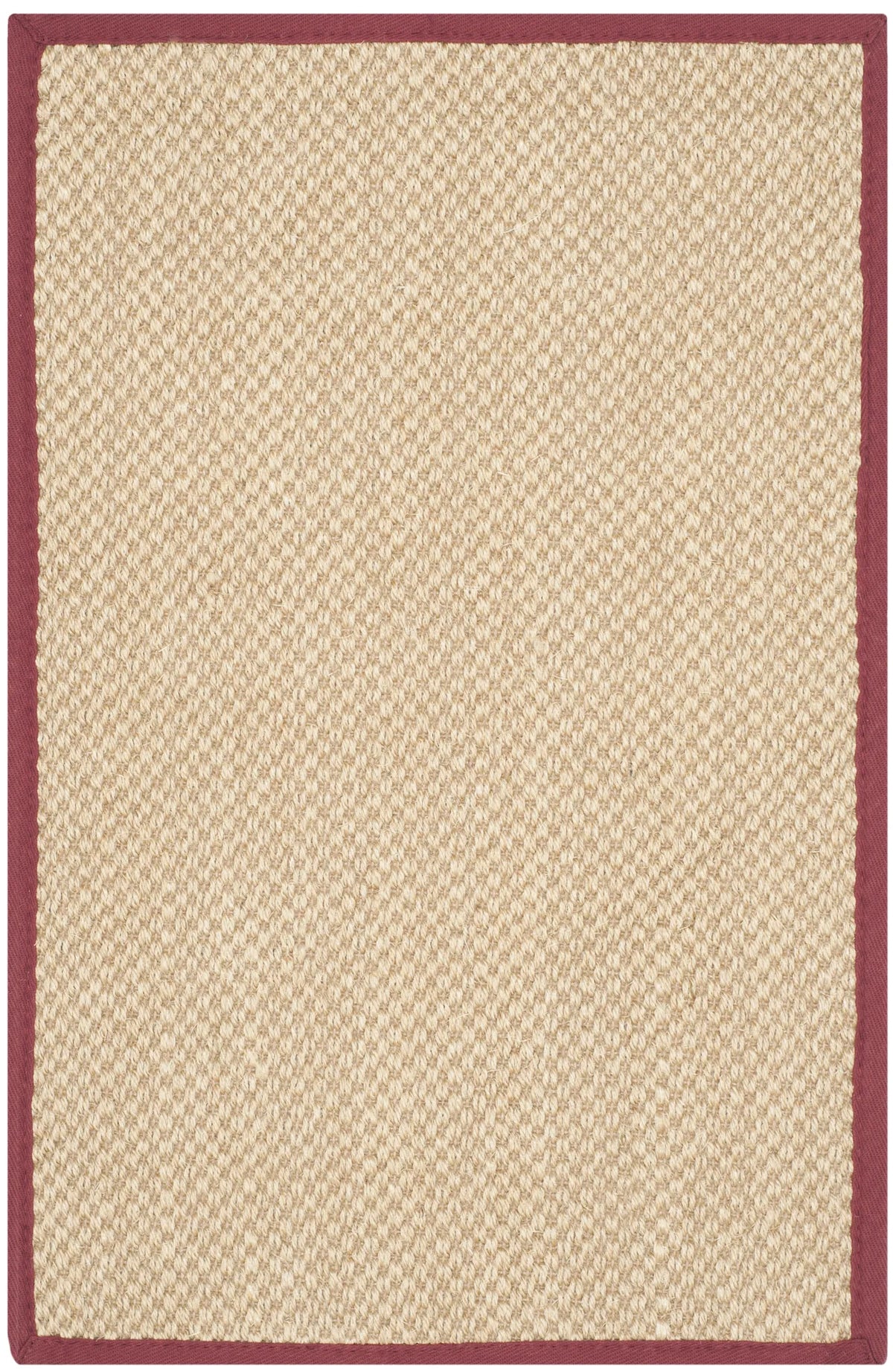Safavieh Natural Fiber 2'-0" x 3'-0" Rug in Maize / Burgundy