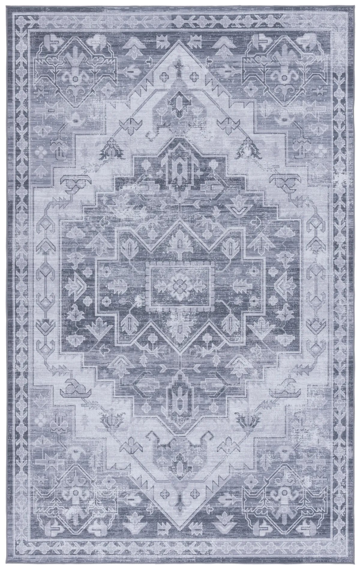 Safavieh Tucson 4'-0" x 6'-0" Rug in Grey / Light Grey
