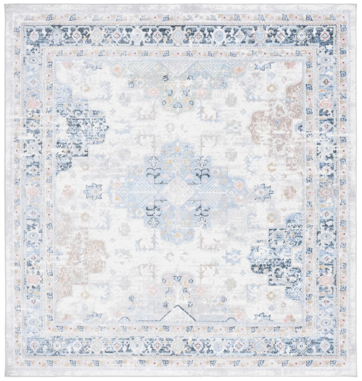 Safavieh Bayside 6'-7" x 6'-7" Rug in Grey / Blue