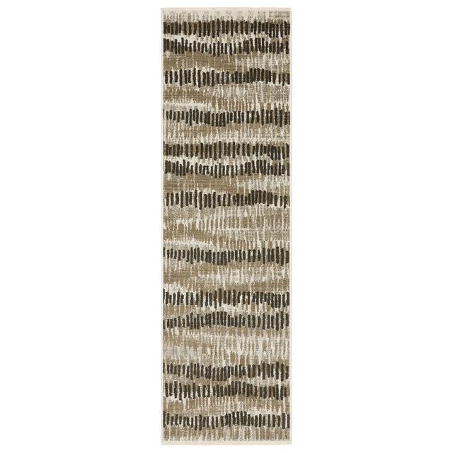 Oriental Weavers Bauer 8120D Beige/ Charcoal Rug - runner