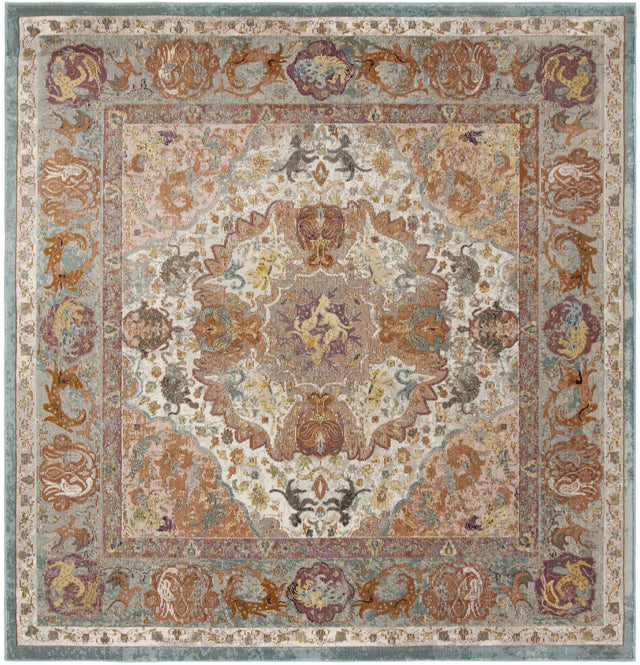 Safavieh Aria 6'-5" x 6'-5" Rug in Beige / Orange