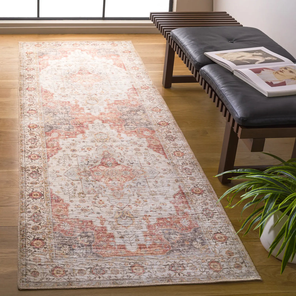 Safavieh Arizona 2'-6" x 8'-0" Rug in Beige / Rust