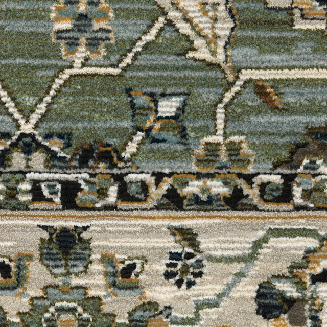 Oriental Weavers Sphinx KEIRA KEI07 Blue Floral Rugs - room scene 2