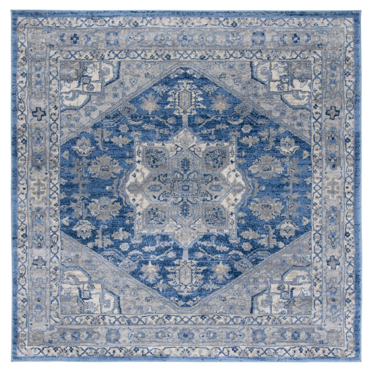 Safavieh Brentwood 6'-7" x 6'-7" Rug in Blue / Grey