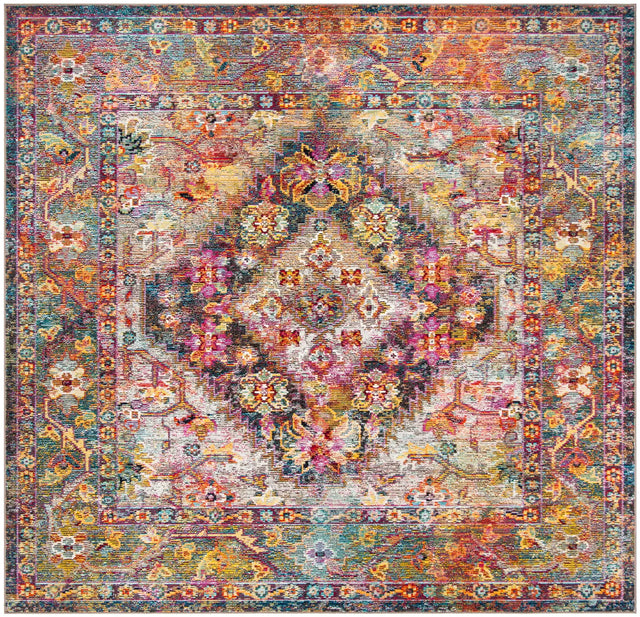 Safavieh Crystal 7'-0" x 7'-0" Rug in Navy / Light Blue